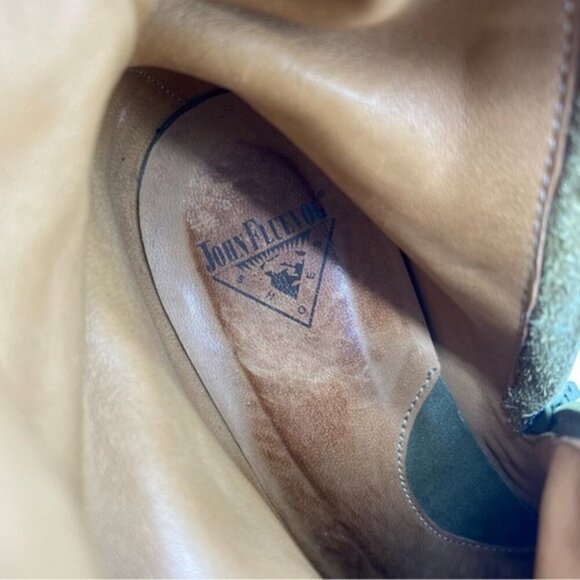 John‎ Fluevog Miracles Lourdes Olive Boots Women Size 7 - Picture 9 of 11